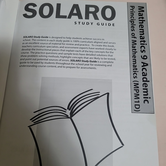 Solaro Study Guide Mathematics 9 - Picture 3 of 3